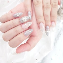  D Twinkle Handmade Nail Tips ✨ - Long Round /  D트윈클 수제네일팁 ✨ - 롱라운드
