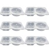 JOLAFUNBS 6 Set Double Compartment Snack Pot Reusable Snack Containers