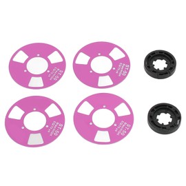DIY Reel to Reel Cassette Retro Blank Metal Reel Cassette Tape with 4 Reels 2 Wheel for Music Recording Violet