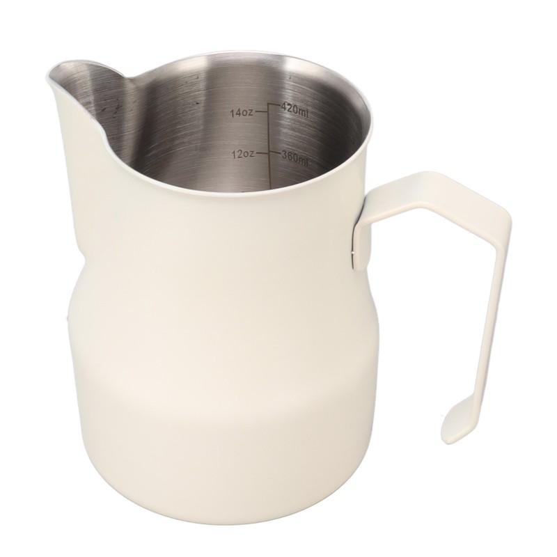 Milk Pitcher Cup 304 Stainless Steel Spout Mouth Scale Coffee