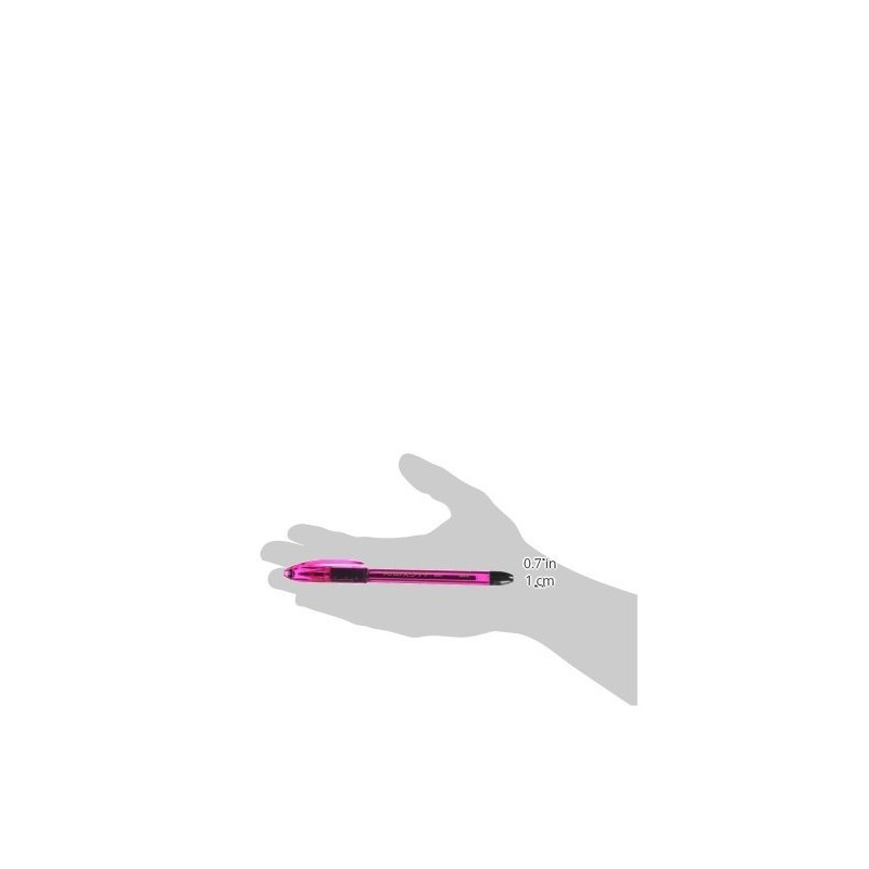 Pentel Razzle Dazzel R.S.V.P. Ballpoint Pen, Medium Point, Pink Barrel,