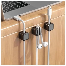 9 Pack Magnetic Cable Clips,Cord Organizer Holder,Strong Adhesive Desk Cable Management Magnetic,Cable Organizer for Home,Office,Car,Desk,Nightstand