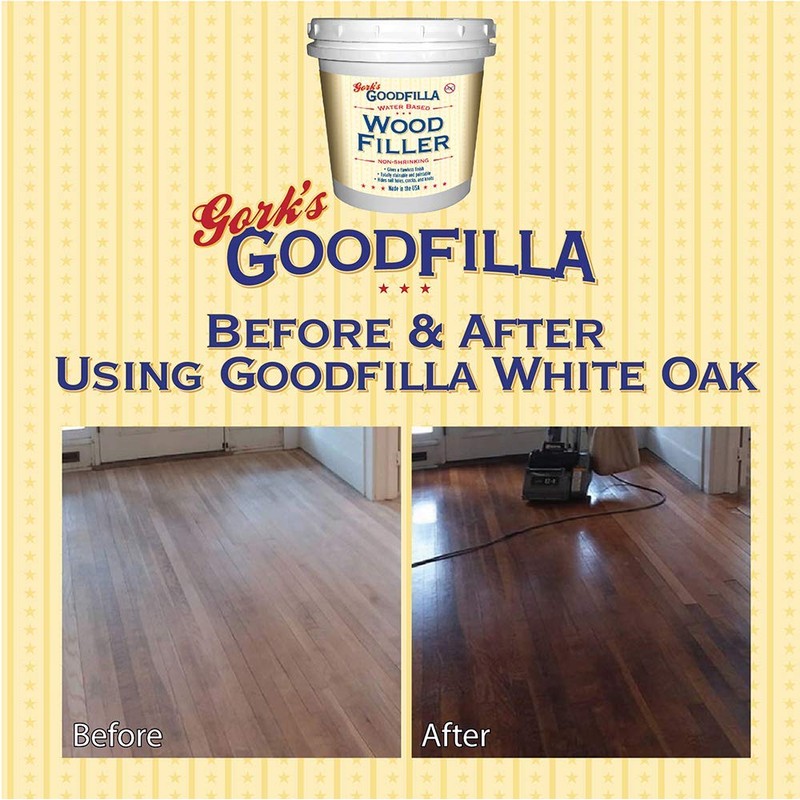 Goodfilla Walnut, 8 oz, Wood and Grain Filler, Stainable, Tintable,