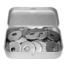 Washers Metal Stainless Steel M6: Box of 30 Extra Large (Inner Diameter = 6.4 mm x Outer Diameter = 24 mm) Flat Type LL Made of A2 Stainless Steel | Body DIY Repair |