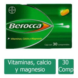 Berocca vitaminas calcio y magnesio caja con 30 comprimidos sin sabor