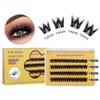 Pre Bond Lash Clusters, Self-Adhesive, Glue Free, No Irritation, 12-16mm