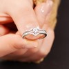 925 Plated Silver Love Heart Promise Ring for Women's Solitaire