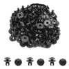 sourcing map 50Pcs 10mm Black Plastic Rivets Clips Bumper Fender