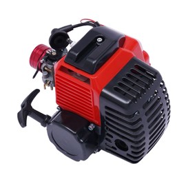49CC 2 Stroke Engine Motor Kit 3HP Gas Powered Motor Kit Bike Engine Motor Kit with Air Filter for Vapor Scooter Pull Start Air Cooled Single Cylinder, Red
