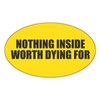 CafePress Nothing Inside Sticker Oval Car Bumper Sticker