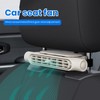 Car Cooling Fan With 3 Speeds, Backseat Cooler, USB-Powered Headrest