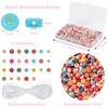Pack of 1200 Colourful Letter Beads, Suiyeejan 7 mm A-Z