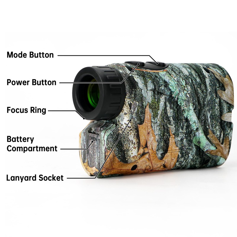 Gogogo Sport Vpro Laser Golf/Hunting Rangefinder, 6X Magnification Clear View