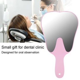 Lindo Espejo con Forma de Diente, Accesorio Dental para Observación Oral con Material de PC de y 3 Colores Disponibles (PINK)
