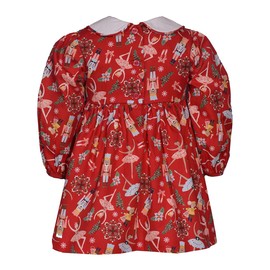 Bonnie Jean Christmas Dress - Red Nutcracker Ballet Holiday Dress for Baby, Toddler and Little Girls, Red, 12 Months