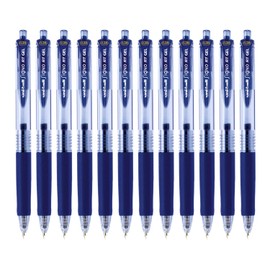 Uni-Ball Signo Retractable Gel Pens, Ultra Micro Point, 0.38mm, Blue, 12 Count