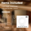 Muzata 16.5FT/5Meter Spotless Silicone LED Channel System Recessed Flexible Tube