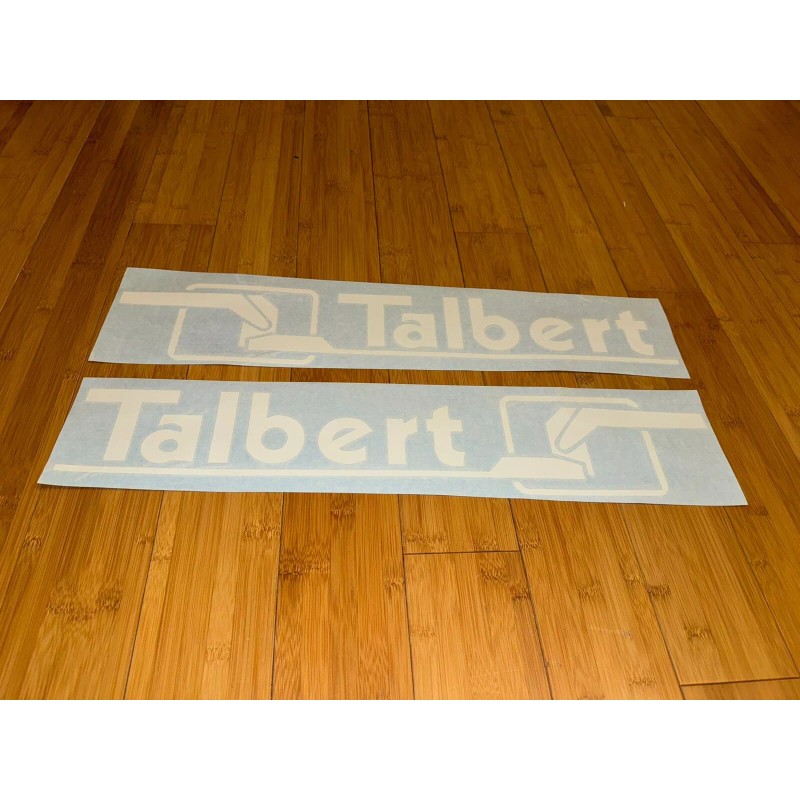 Talbert Trailers Replacement Stickers 36” (Set Of 2) White Decals