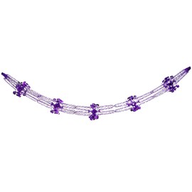 Christmas Concepts® 9ft x 1ft Large Round Foil Garland Festive Hanging Decorations – Christmas Trimming (Purple)
