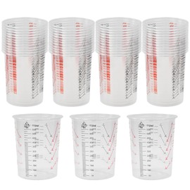 WEFHEF Pack of 50 Paint Mixing Cups 600 ml Plastic Measuring Cups Made of Plastic Epoxy Resin Mixing Cups for Liquids Mixing Resin Colour Pigment Transparent