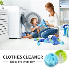 Pet Hair Remover for Laundry, 12 Count Effective Cat & Dog Fur Remover for Laundry, Reusable Lint Remover for Clothes & Bedding