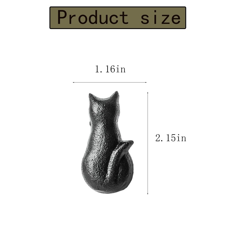 EIiegh Cat Drawer Handle,Antique Cast Iron Drawer Knob for Dresser