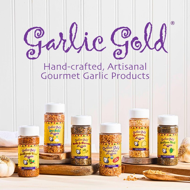 Garlic Gold Toasted Nuggets, Crunchy Roasted Garlic Seasoning, USDA Certified
