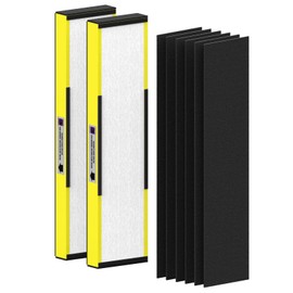 2 Pack FLT5000 True HEPA Replacement filter C for AC5000, AC5000E, AC5250PT, AC5350B, AC5350BCA, AC5350W, AC5300B, CDAP5500B, AP2800CA