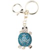 LNQ LUNIQI 1 Piece Glitter Turtle Key Ring Rhinestone Turtle