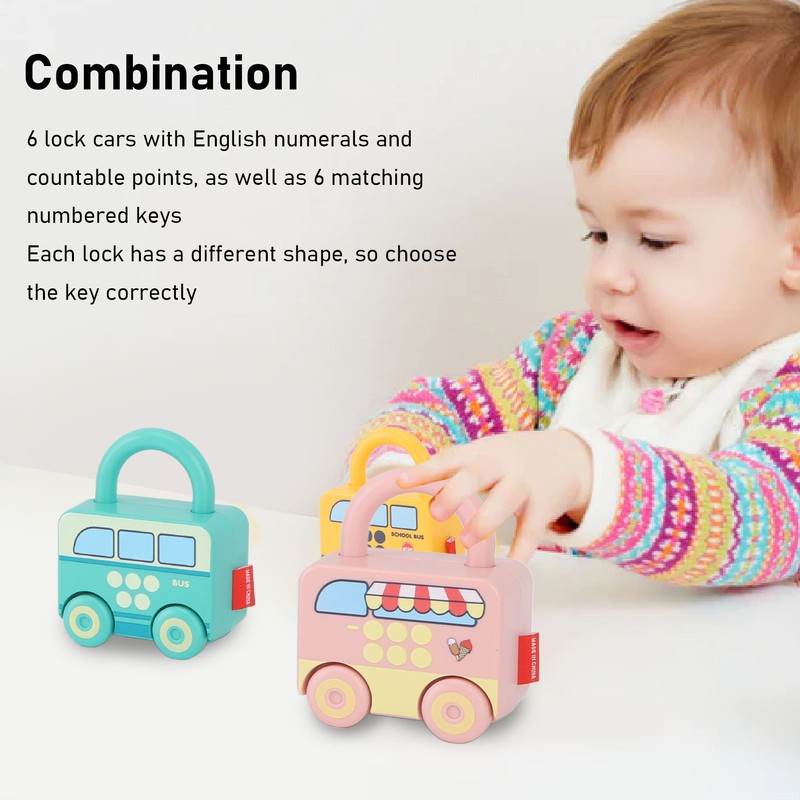 Lock Key Toy DIY Early Education Sorting Matching Fun Cartoon