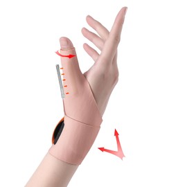 手首 親指 サポーター【超薄型/内蔵スプリング】 固定 保護 超薄型親指 サポーター 圧力調節 親指付け根サポーター 保護 怪我防止 軽量 吸汗速乾 スポーツ 家事 育児 パソコン/スマホ操作 男女兼用 (左右, ピンク/新型)