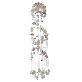 Fayemint Wind Chimes Shell Wind Chimes Garden Wind Chimes Handmade for Eaves Decoration for Balconies, Windowsills, Hallways, Gardens (White)