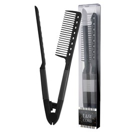 HerStyler HerStyler Hair Comb For Straightening - Protects Hands - No More Knots - Styles Like A Pro - Versatile Hair Styling Comb - Travel Friendly (Black, Plastic, Dry Hair, 1 Count Pack of 1)