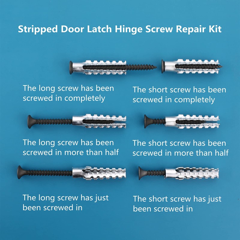 FIREFLYWEB Screw Door Security Hardware Reinforcement Jamb Repair Kit -