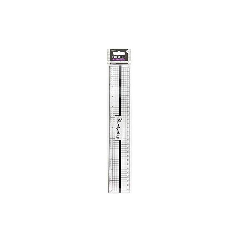 Hunkydory Premier Craft Tools - Plastic Ruler with Metal Edge