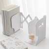 Adjustable Bookend Multifunctional Space Saving Expandable Book Ends Holder with