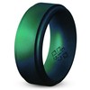 Knot Theory Enchanted Green Silicone Ring for Men - Sophisticated