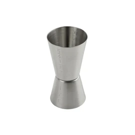 FMprofessional Edelstahl matt Cocktailmaß, silber, ca. 9 cm, Ø 4,5 cm