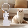 Pack of 3 Metal Cat Kitten Keyrings, Silver Key Chain