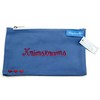 Fairtrade Women's Cosmetic Bag with Embroidery Blue Red 12 x