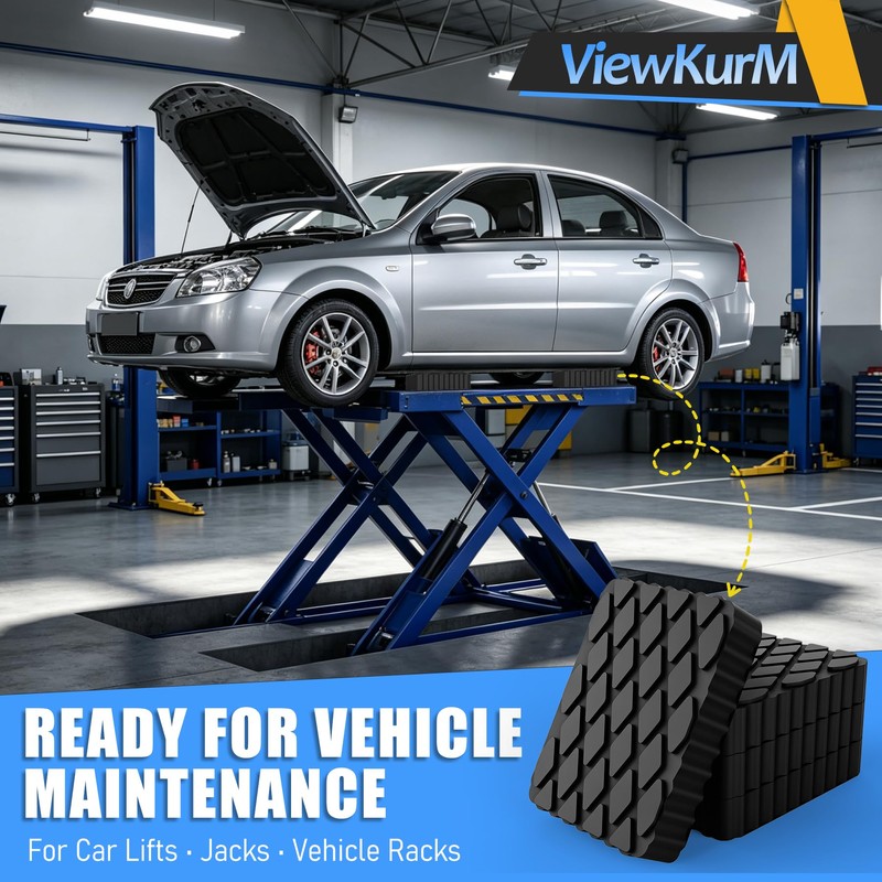 4 Packs Rubber Lift Blocks,Anti-Skid Auto Lift Pads for Cars,
