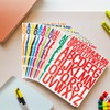 12 Sheets Letter Stickers 636 Alphabet Stickers 1 Inch &