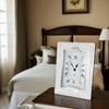 Happy Homewares Traditional 25th Anniversary Clock in White Epoxy with