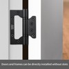 YAGU 3 Pack Non-Mortise Door Hinges - 4" × 3"