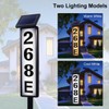 FLSEPAMB Solar Address Sign Lighted Solar House Numbers for Outside