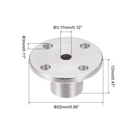 sourcing map Pack of 2 3.17 mm Flange Coupling Connectors Shaft Axis Fittings for DIY RC Model Engines with 4 Mounting Screws 1 Piece M1.5 Hex Key