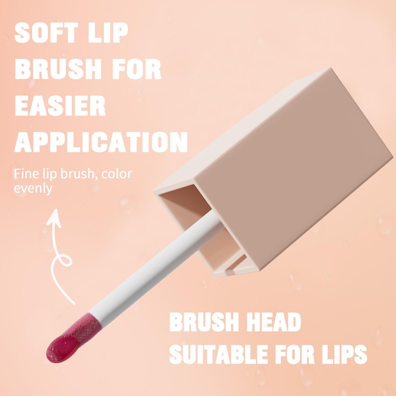 4 Pcs Hydrating Lip Gloss, ICE/MOON/SILK/PETAL High Moisturizing Oil Tint