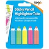 Tiger Sticky Pencil Highlight Tabs Index Flags - Multicolored Letter