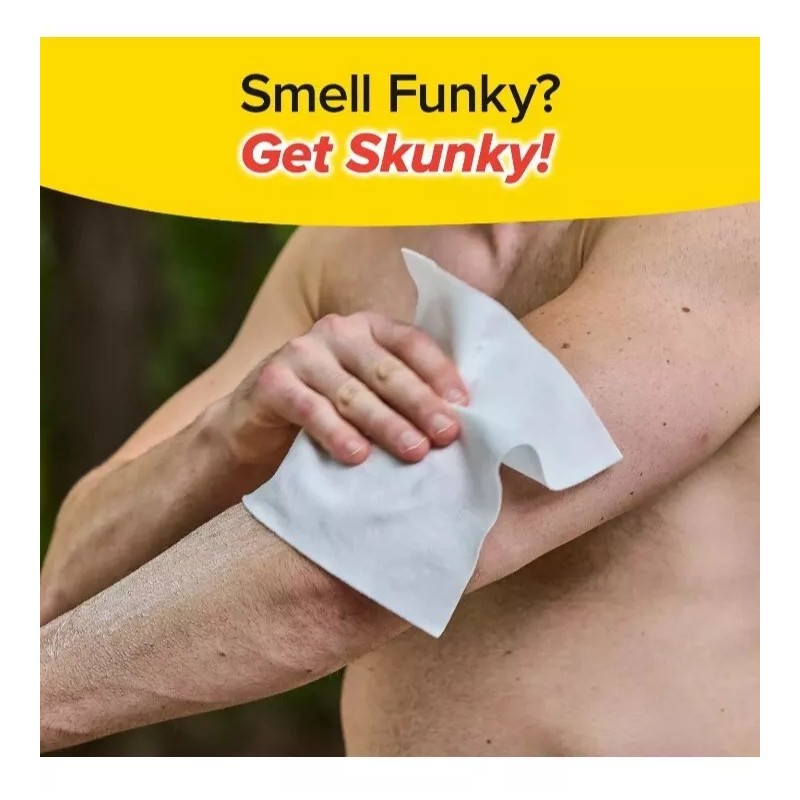 Skunky No Rinse Bathing Wipes, Cleans Without a Shower, Fast