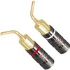 tunghey 4Pack Gold Plated 2mm Banana Plug Screw Type Audio